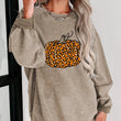 Load image into Gallery viewer, Leopard Pumpkin Corded Sweatshirt