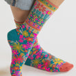 Load image into Gallery viewer, Boho Sock Set - Blue Flower