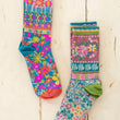 Load image into Gallery viewer, Boho Sock Set - Blue Flower