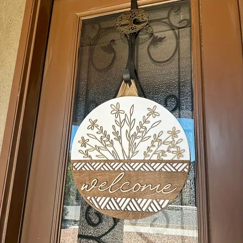 Wood Welcome Door Sign