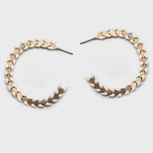 Ricky White & Gold Earrings