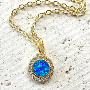 Opal Dainty Layering Necklace