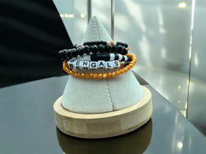 Bengals Beaded Stack Bracelets