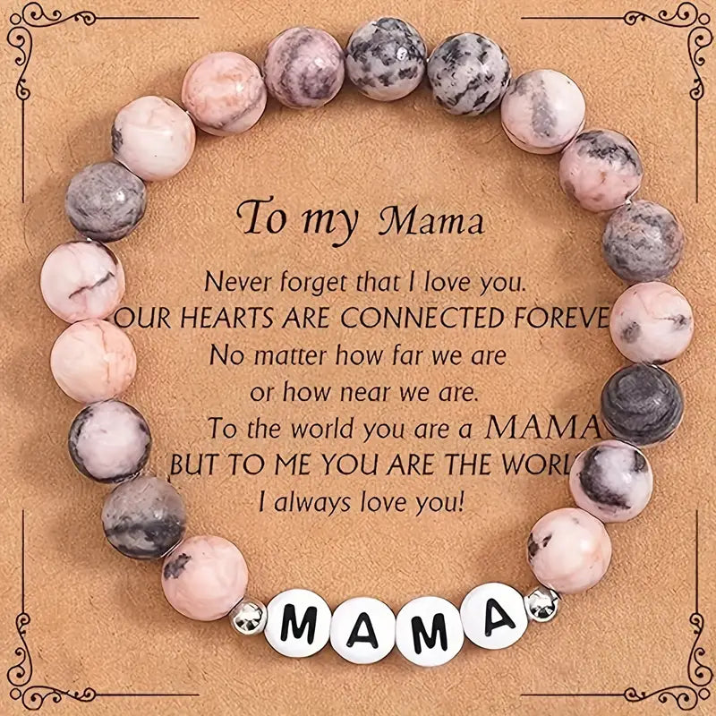 Mom, GiGi, Grandma Stone Beaded Bracelets