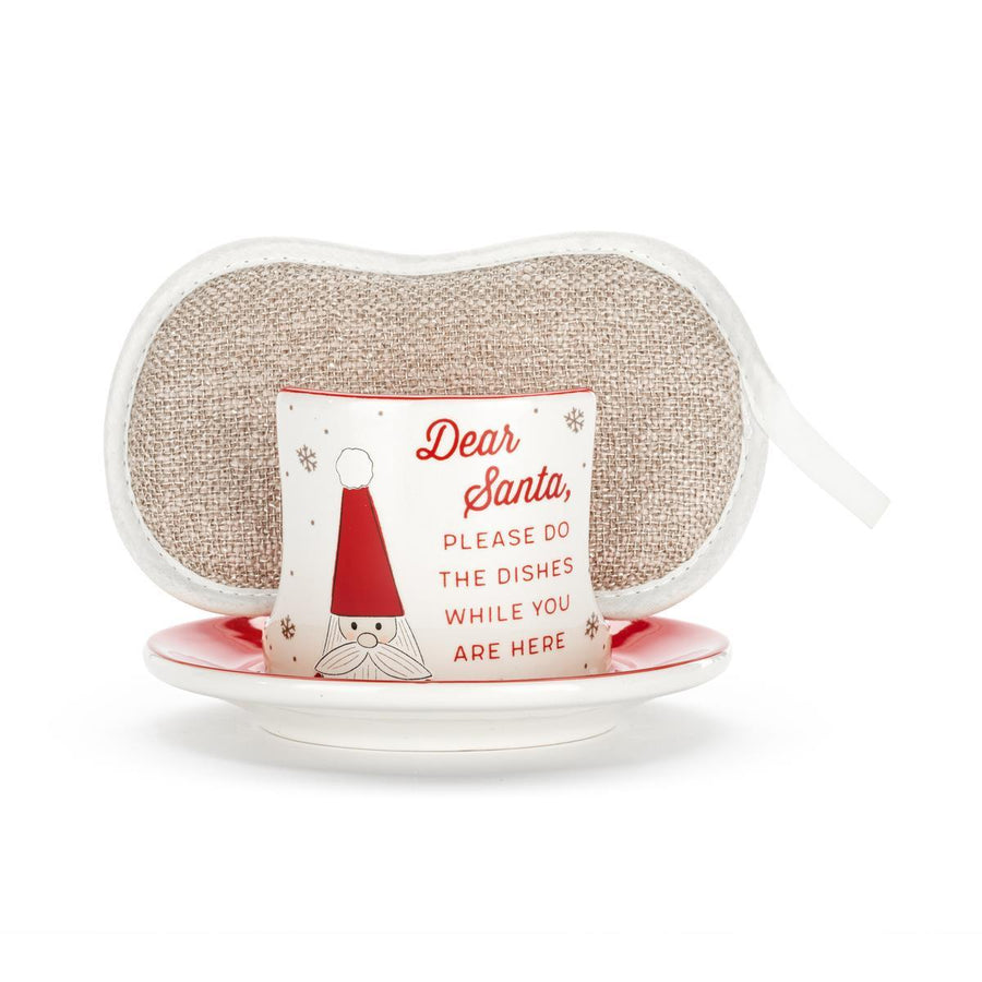 Dear Santa Soap Dish w/Sponge