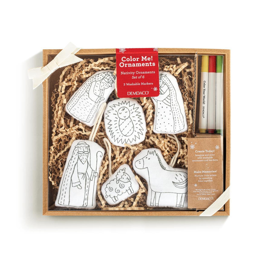 Nativity Plush Color Me Ornaments