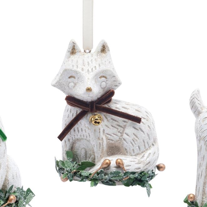 Deer, Fox & Polar Bear Paper Pulp Ornaments