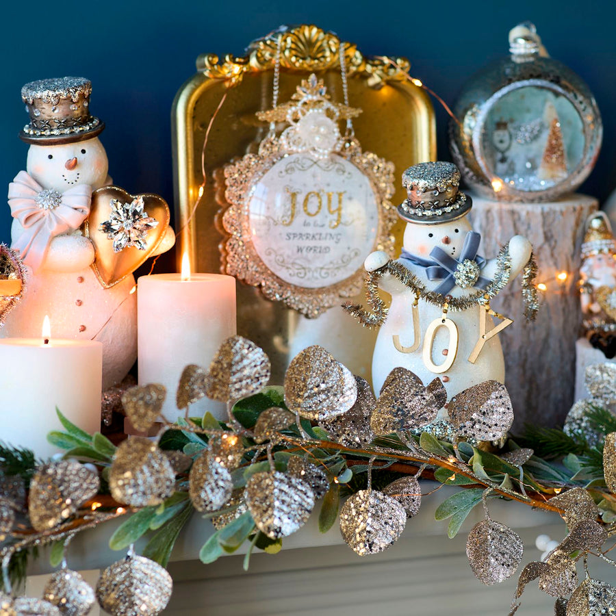 Snowman Sparkle Paper Pulp Figures