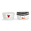 Load image into Gallery viewer, Snowman Red Heart Small Bowl Set
