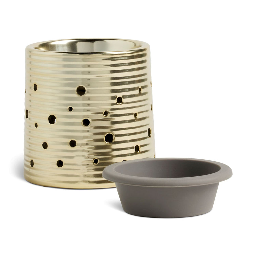 Gold LED Wax Melter w/ Silicone Dish