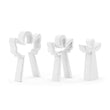Load image into Gallery viewer, White Enamel Wood Nesting Angel Figures
