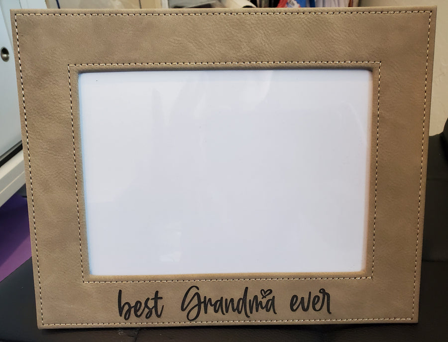 Leatherette Picture Frames - Mom & Grandma