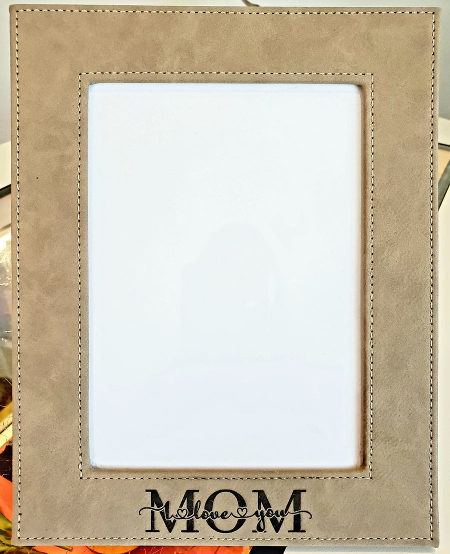 Leatherette Picture Frames - Mom & Grandma