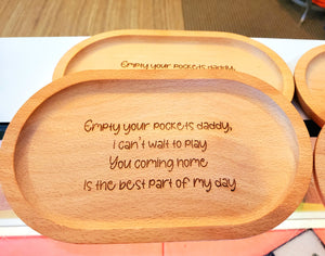 Wooden Valet Trays - Dad