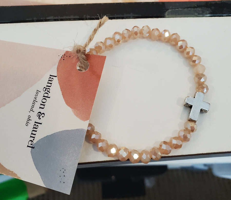 Single Stack Cross Bracelets