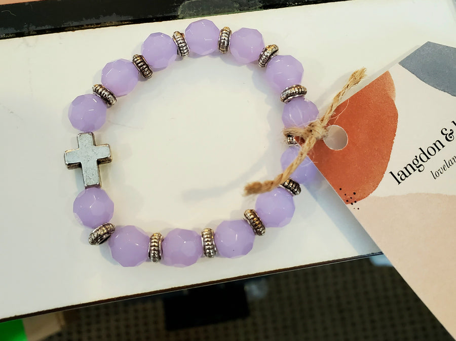 Single Stack Cross Bracelets