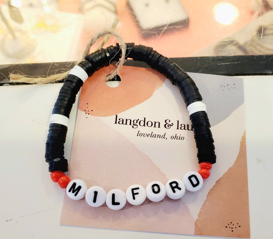 Milford HS Single Stack Bracelets