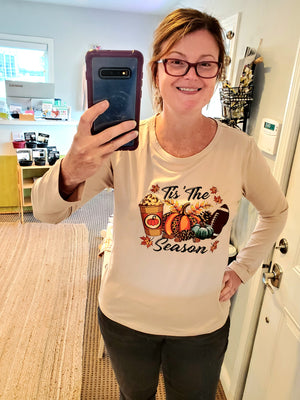 Tis The Season Football & Pumpkin Top