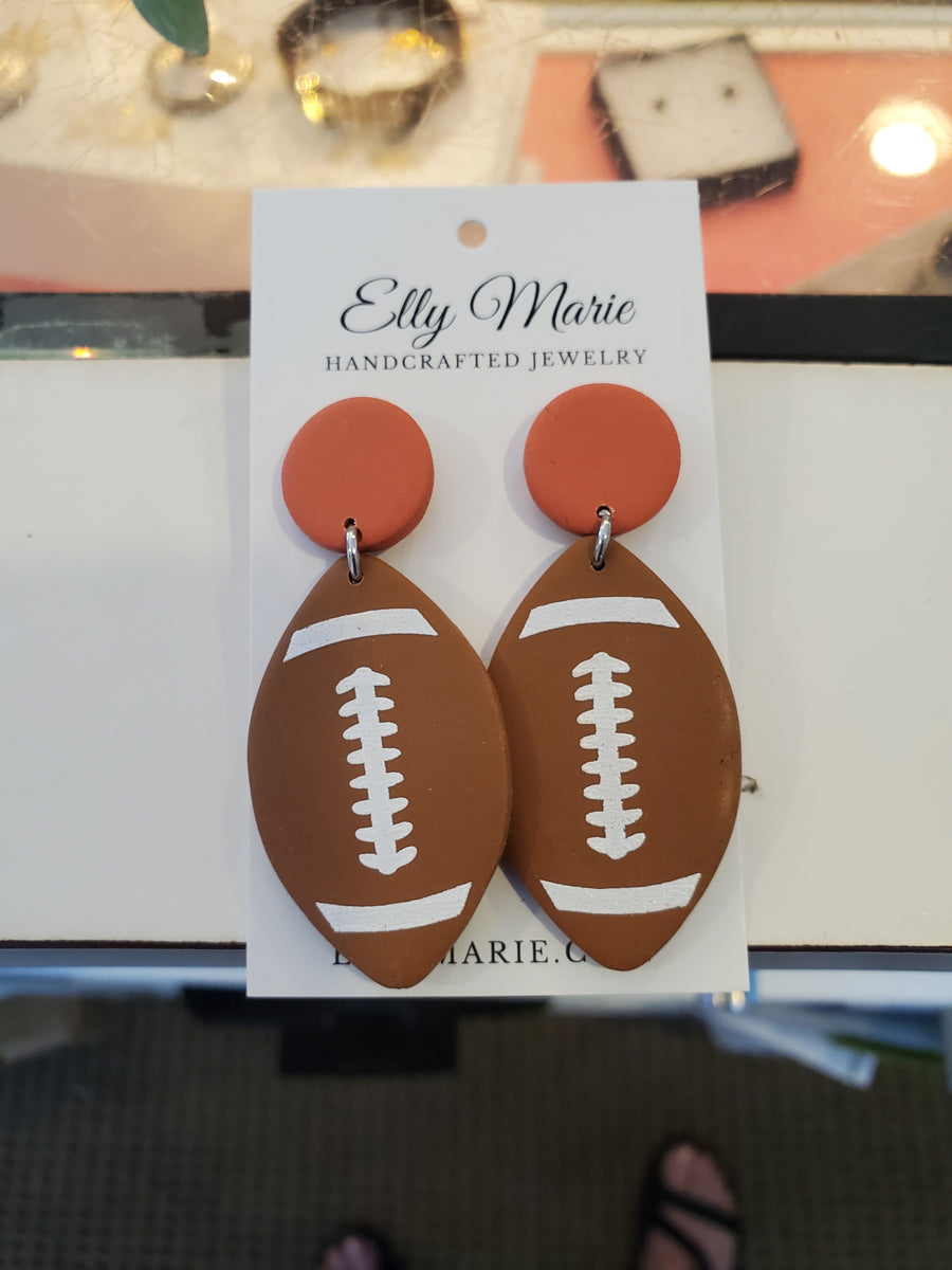 Orange Football Dangles