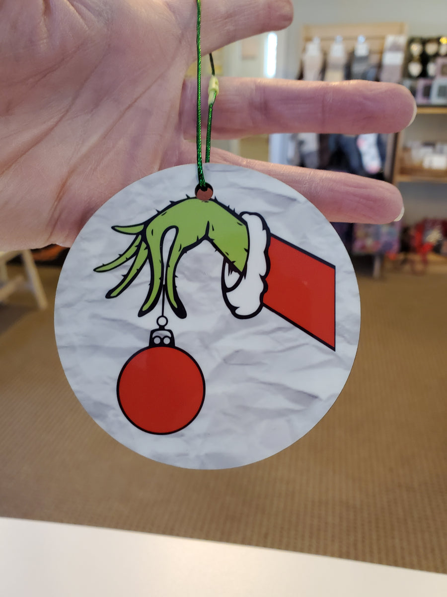 Grinch Hand Ornaments
