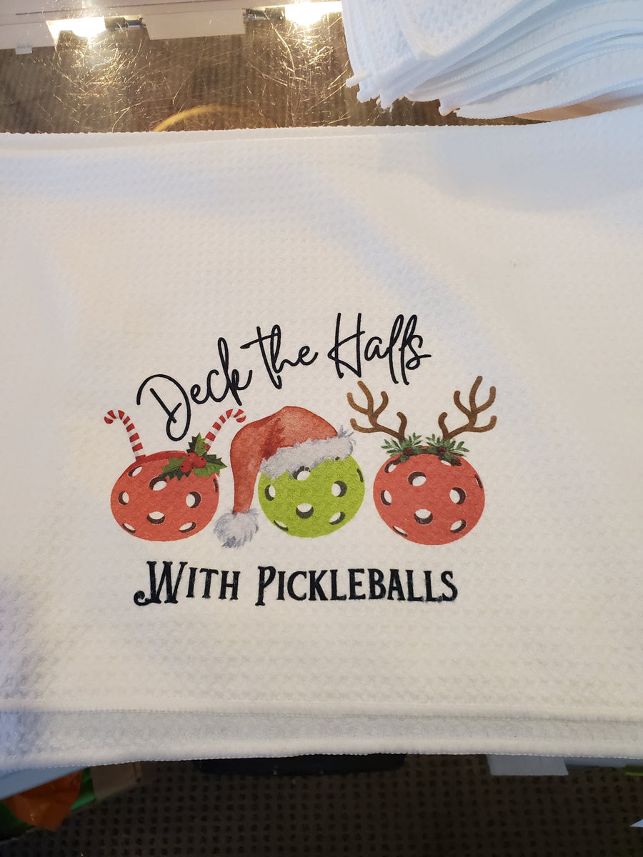 Holiday Pickleball Towel