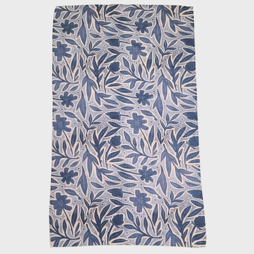 Patterned Waffle Kitchen Towels w/Hoop