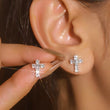 Load image into Gallery viewer, Rhinestone Cross Earrings
