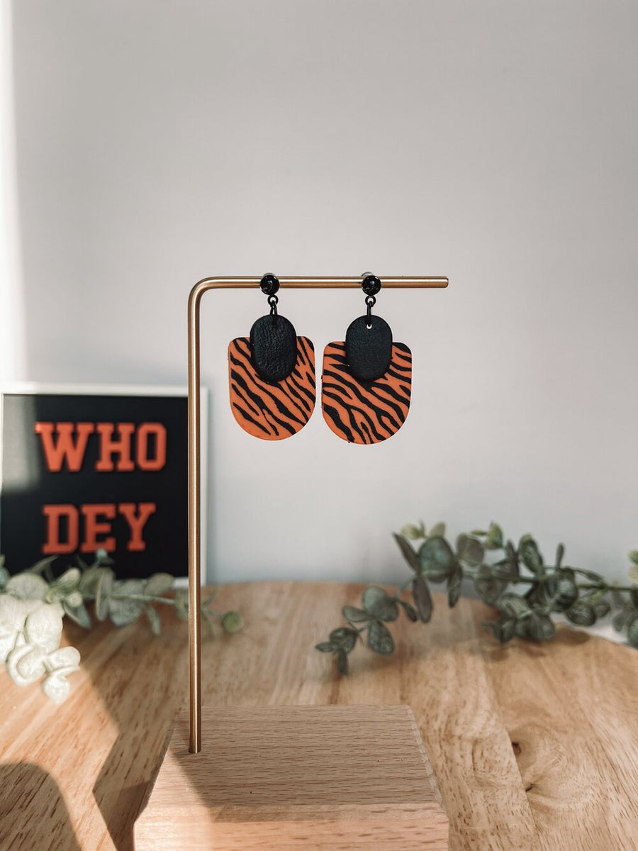 Layered Tiger Stripe Dangles