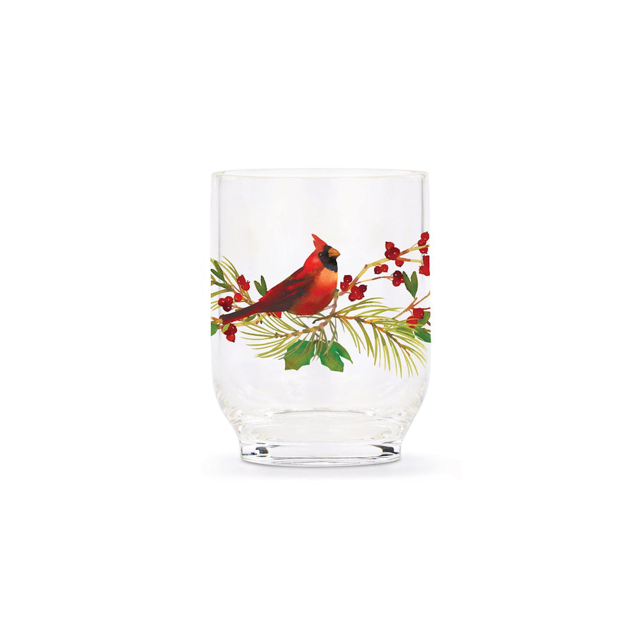 Cranberry and Cardinal Tumbler