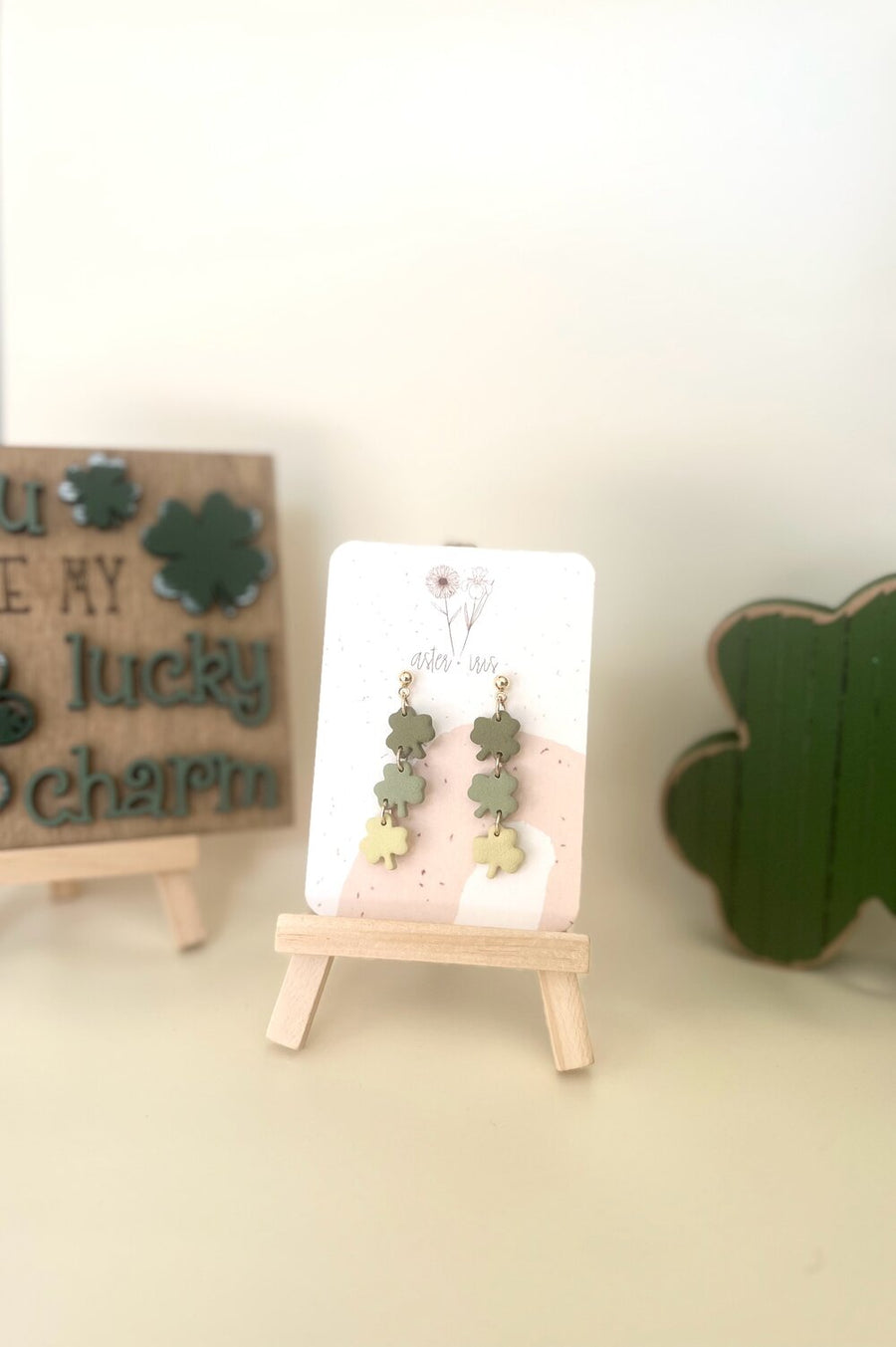 Ombre Shamrock Dangle