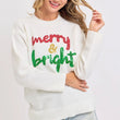Load image into Gallery viewer, Merry &amp; Bright Sequin Holiday Sweater
