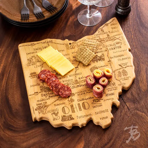 Ohio State-Shaped Serving & Cutting Board