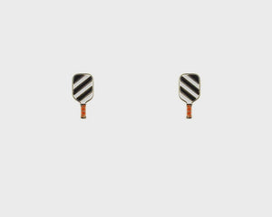 Pickleball Blue Stripe Earrings