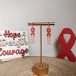 Load image into Gallery viewer, Breast Cancer Pink Ribbon Earrings

