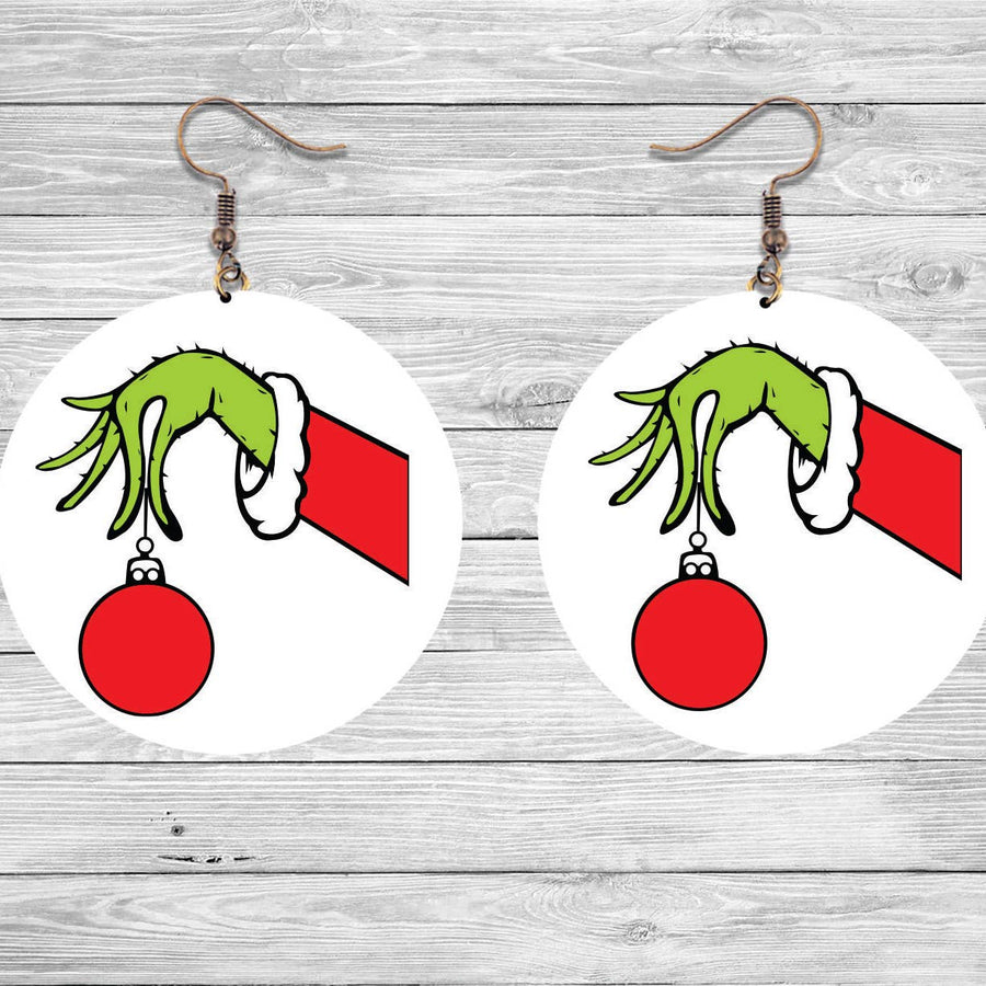 Grinch Hand Earrings