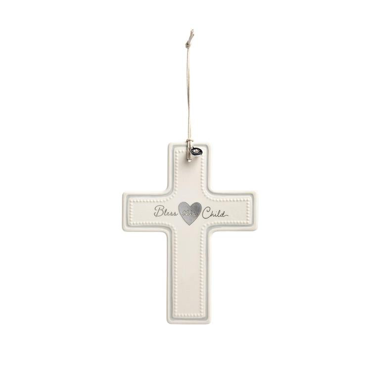 Bless This Child Neutral Wall Cross