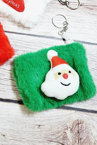 Christmas Fuzzy Coin Purse