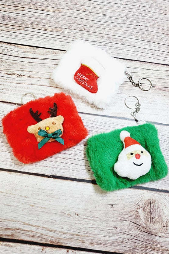 Christmas Fuzzy Coin Purse