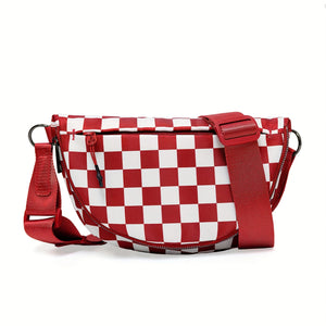 Checkered Crossbody Belt Bag