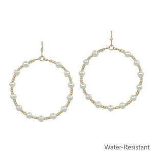 Zeva Gold Pearl Earrings