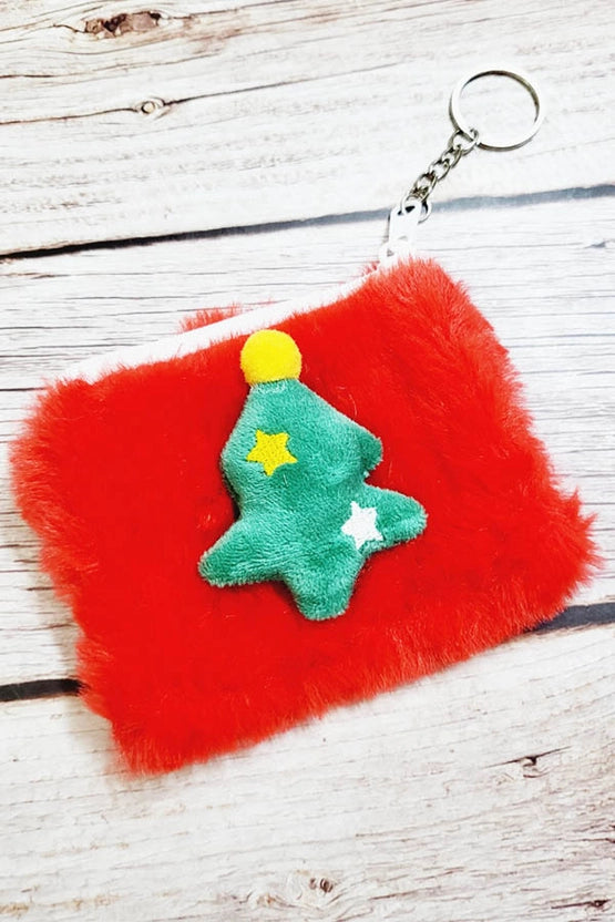 Christmas Fuzzy Coin Purse