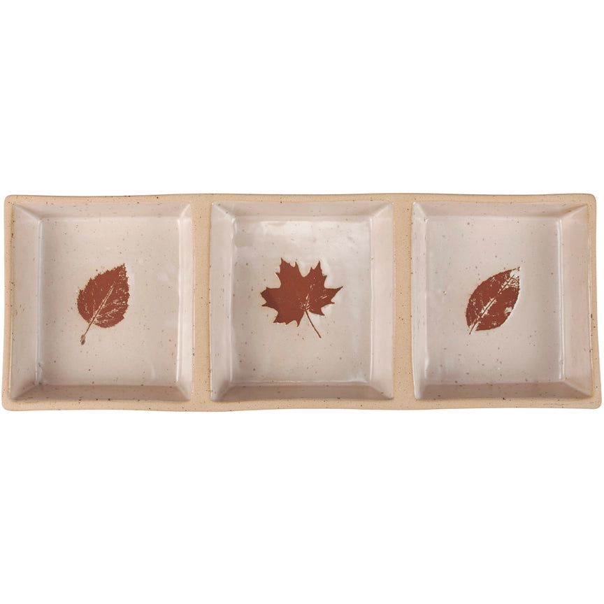 Fall Leaves Tidbit Tray