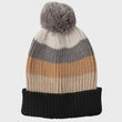 Load image into Gallery viewer, Piccadilly Black Tan Stripe Knit Beanie
