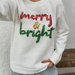 Load image into Gallery viewer, Merry &amp; Bright Sequin Holiday Sweater
