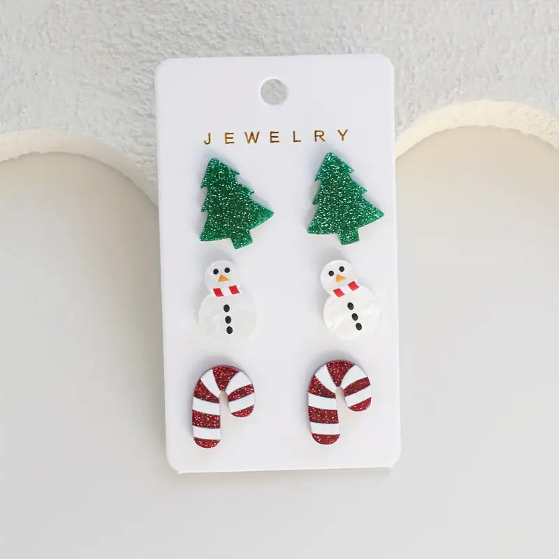 Christmas Acrylic Dangles and Studs