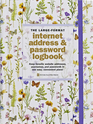 Large Format Internet Address & Password Logbook