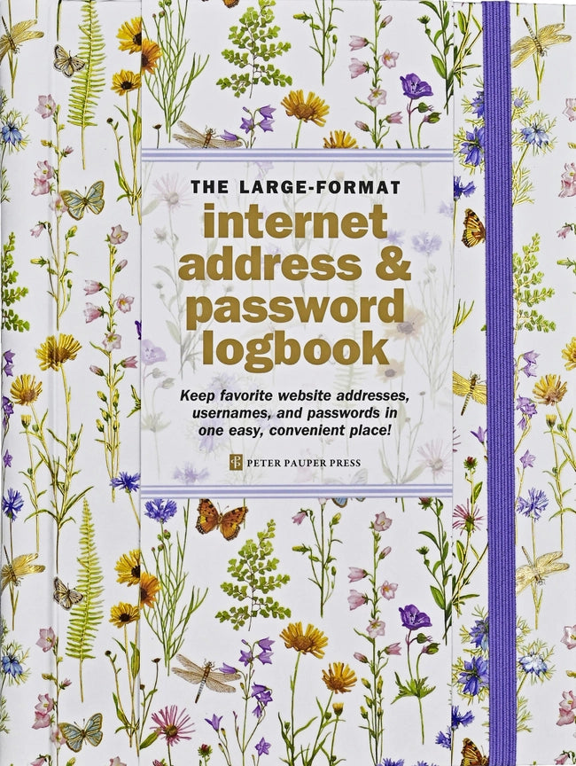 Large Format Internet Address & Password Logbook