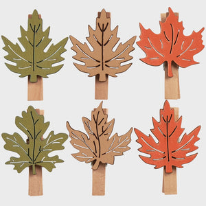 Fall Leaf Place Card Holder Set