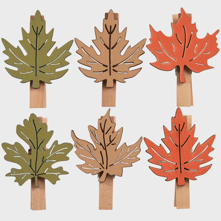 Fall Leaf Place Card Holder Set