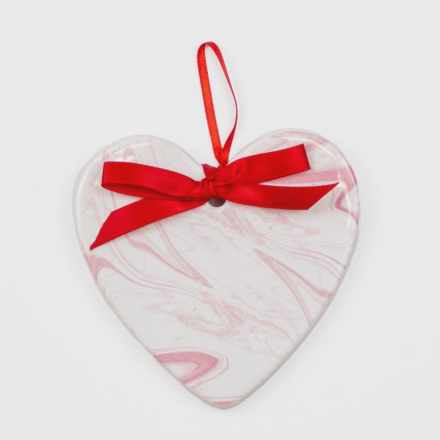 Marbled Heart Ornament